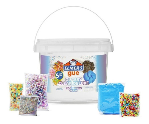 Kit Slime Listo Para Usar Elmers Balde 1,4 Lts Y 5 Toppings