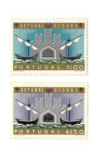 Portugal Ciudad Setubal Serie Mint 886/87 Año 1961 15 Euros