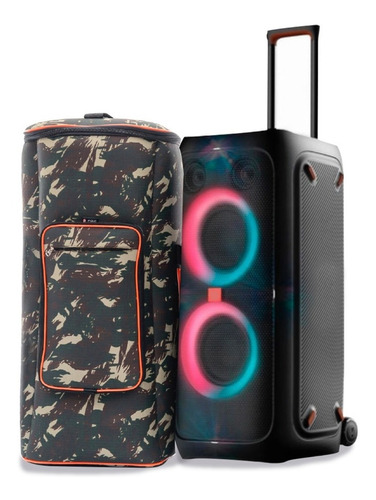 Imagem 7 de 10 de Case Bolsa Bag Jbl Partybox 310 Camuflada Resistente À Agua