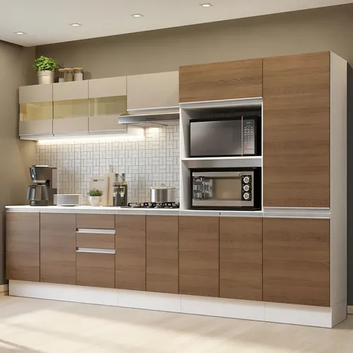 Madesa Armário De Cozinha Completa Modulada com Balcão para Cooktop 1
