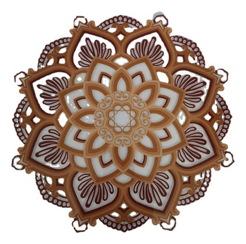 Mandala Yoga Quarto Luz Nocturna Led Mandala Flor Decoration