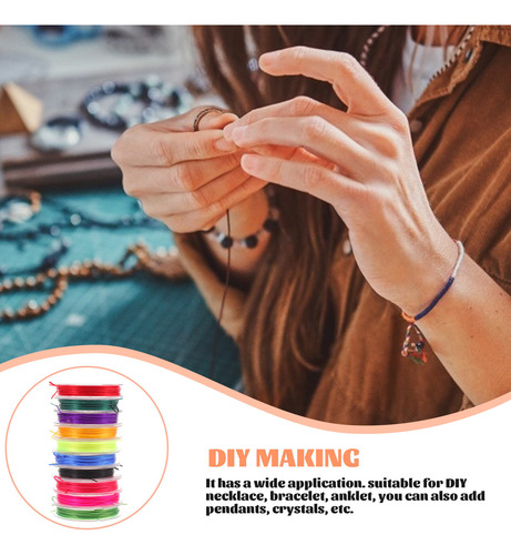 10 Rollos De Perlas De Colores, Pulsera De Hilo, Collar De C