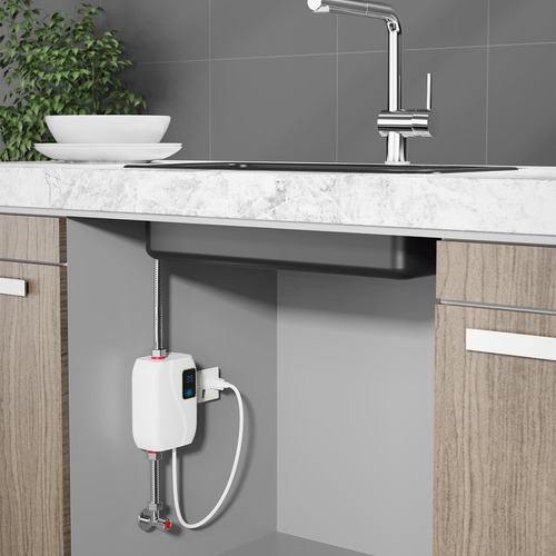 Con Regadera De Agua Caliente Para Baño Lcd, Cocina Y Enchuf