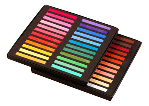 Juego De 48 Colores Pastel Cuadrados, Pastel Suave Y Seco