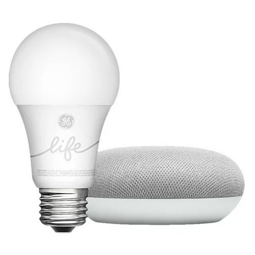 Imagen 4 de 4 de Kit De Inicio De Google Home Mini Y Bombilla Inteligente