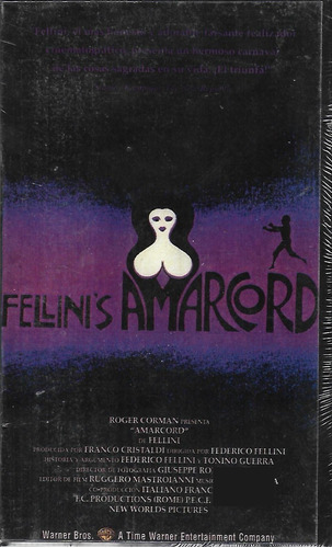 Amarcord Vhs Federico Fellini 1973 Tonino Guerra Nuevo