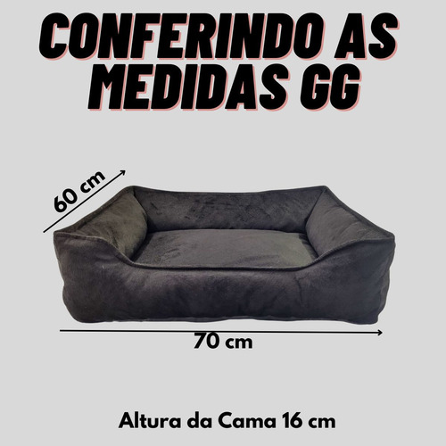 Caminha de suede Gg para pet e cobertor mantinha cor preto desenho liso