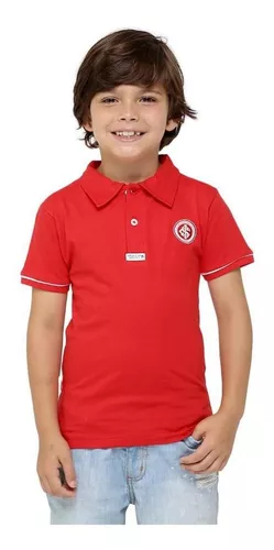 Camisa Polo Infantil Internacional Feminina Oficial - Cia Bebê