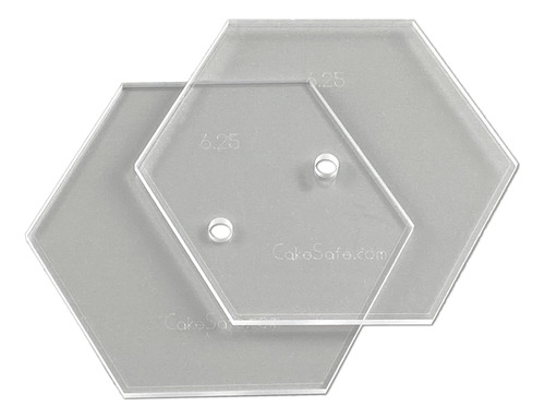 Cakesafe Juego De Discos Acrílicos Hexagonales De 6,25 Pulga