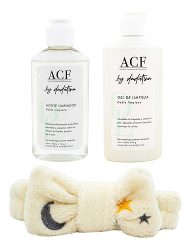 Acf Dadatina Aceite + Gel De Limpieza Facial Vegano + Vincha