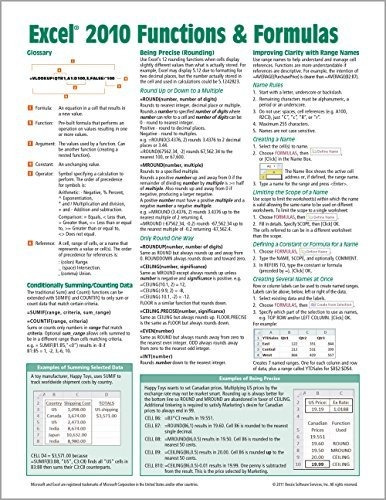 Book : Microsoft Excel 2010 Functions And Formulas Quick...