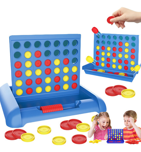 4 Filas Juguetes Educativos Para Niños Juego Mesa Plegable Juegos Gigantes Juegos de Mesa de Viaje Plegables para Niños Adultos Familias Juegos Al Aire Libre en Interiores
