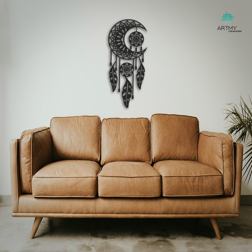 Cuadro Decorativo Recamara Sala Madera Laser / Atrapasueños 