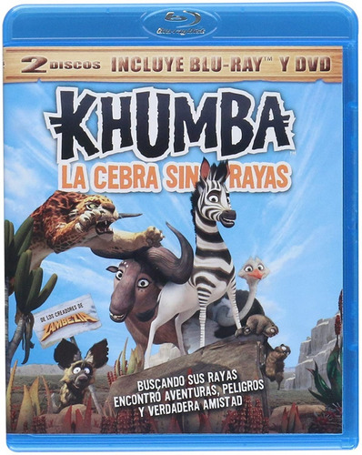 Khumba La Cebra Sin Rayas | Blu Ray Película Nueva