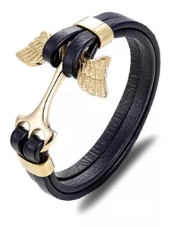 Pulsera Brazalete Acero Inoxidable Lobo Vikingo León Hombre