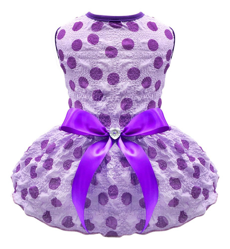 Kyeese Vestido Para Perros Polka Dot Dog Sundress Con Bowkno