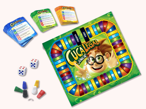 Imagem 5 de 7 de Jogo De Tabuleiro Educativo Cuca Legal Junior 300 Perguntas