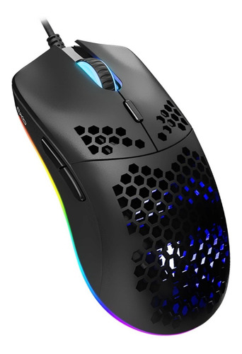 Imagen 3 de 10 de Mouse Gamer Tecware Panal Abeja Rgb Exo Lite 6400 Dpi Negro