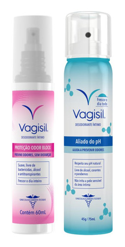 Kit Desodorante Íntimo Fem Vagisil Odor Block E Aliado Do Ph