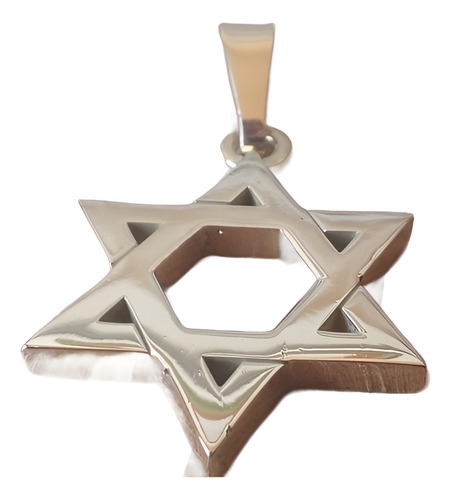 Estrela Rei David Hebraico Judaísmo Pingente7g Ouro18k 1,8cm