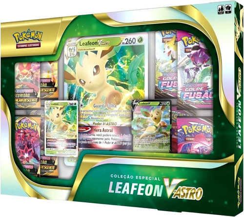 Box Pokémon Coleção Especial Leafeon V-astro - Copag
