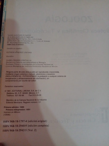 Zoologia Richard A Boolootian (Usado)