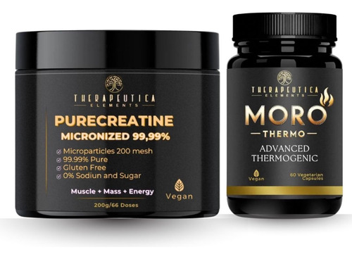 Kit Creatina 200g + Moro Termogênico 60cp Premium Therapeuti Sem Sabor