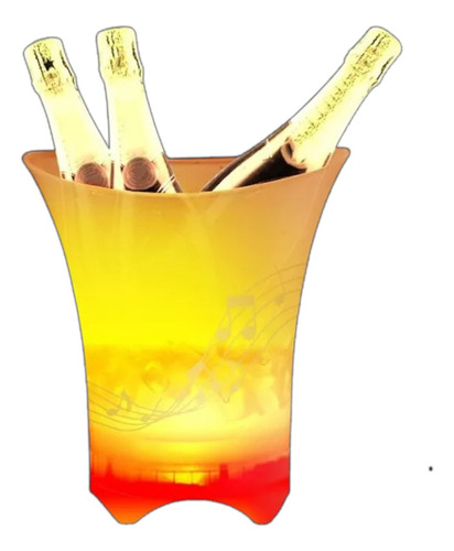 Cubitera Hielera Con Luz Led Para Fiesta Hogar Bar Eventos