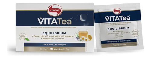 Vitatea Equilibrium - 30 Sachês 2g - Vitafor Sabor Chá Misto