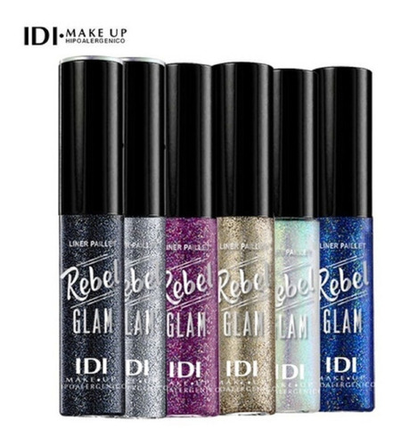 Idi Delineador Liquido En Gel Con Glitter Ojos Labios X3un