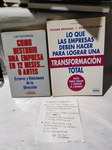 Pack Empresas Transformación Tot Y Como Destruir Una Empresa