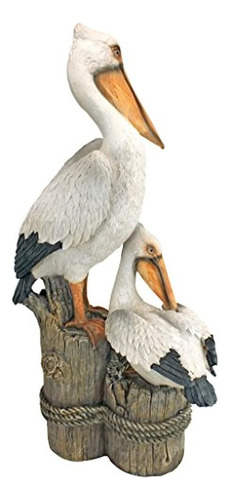 Diseño Toscano Coastal Decor Oceans Perch Pelicans Garden Bi