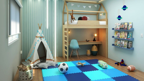 Kit 20 Peças Tapete Tatame Azul Infantil 50x50 10mm