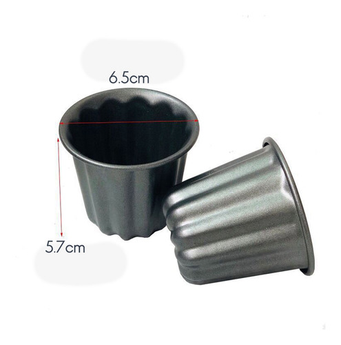 Molde Canele, Taza Para Magdalenas Canele, 12 Unidades, Anti