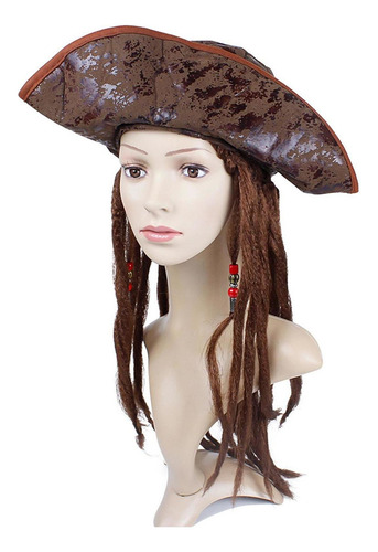 11 Gorras De Disfraz De De Cuero Sintético Con Peluca Sombrero