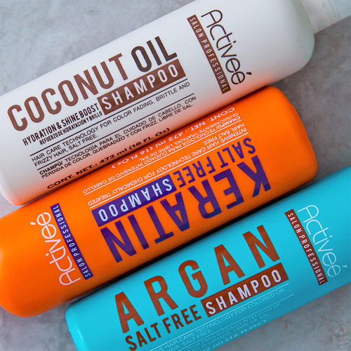 Shampoo Coconut Oil Activee Cabello Quebradizo Libre De Sal