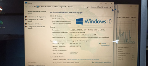 Laptop Dell Inspiron 1520, 250gb Hdd, 4gb Ram, Core 2 D 2.2 (Usado)