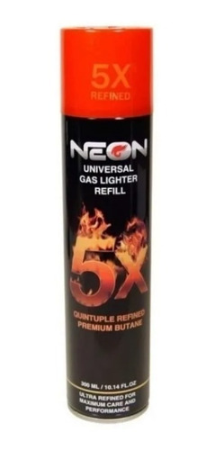 Gas Butano Neon Grande Refinado Flameadores Yesqueros 300ml