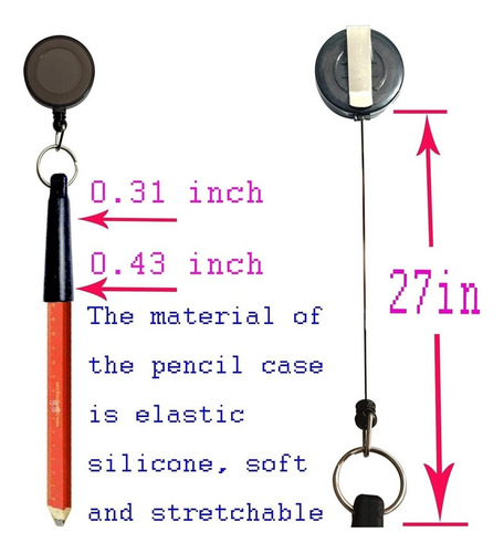 Youpin 4 Portalápices Retráctiles De Silicona Elástica,