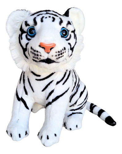 Tigre Branco De Pelúcia Filhote Safári Lindo