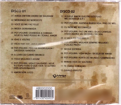 Cd Duplo João Neto E Frederico Só Modão Vol 2