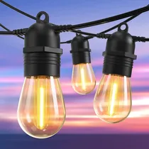 Comprar Guirnalda De Luces Exterior 15 metros 15 Focos T13 Plásticos Ip45 Blanco Cálido Serie Luz Vintage Decorativas Para Iluminación De Jardin Patio Boda Hogar Navidad
