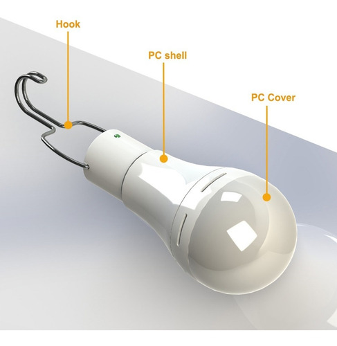 Imagem 8 de 10 de Lampada Led Acampamento Portátil A Energia Solar 9w / 7w