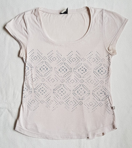 Remera Manga Corta Crema Beige