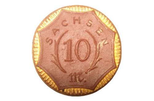 Moneda De Porcelana 10 Marcos 1921 Sachsen Alemania (Usado)