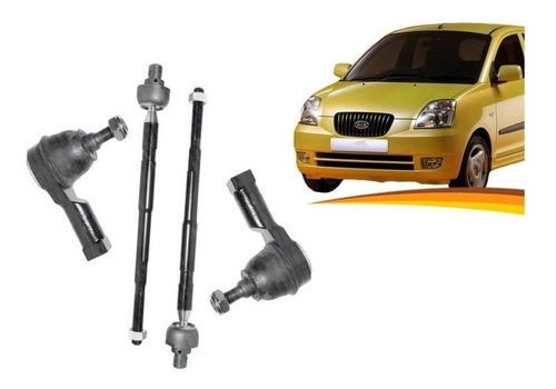 Brazo Axial Para Kia Morning 2004 2007 + Terminales Kit X 4