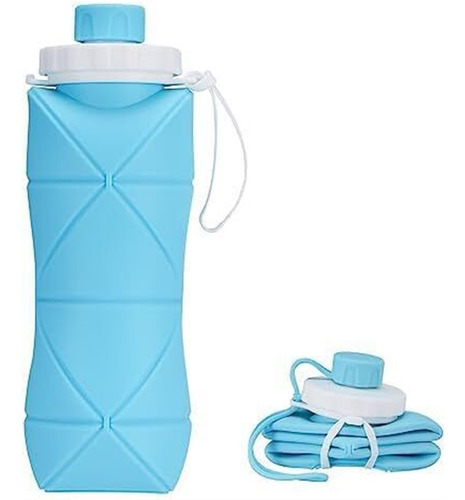 Botella Agua Plegable Con Válvula, Botella Flexible Sin Bpa
