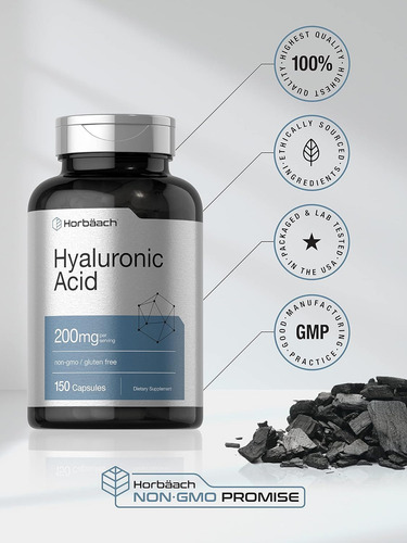 Ácido hialurónico Ácido hialurónico (200 mg 150 cápsulas) Horbaach