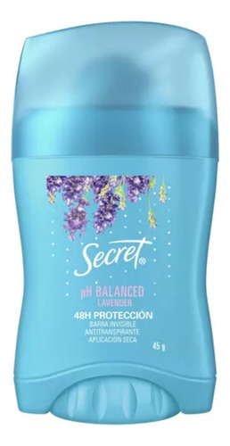 Desodorante antitranspirante em barra com Ph balanceado lavanda 45g Secret