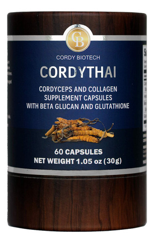 Cordythai Extracto Cordyceps Y Suplemento De Colageno 60 Cap